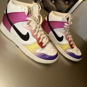 Nike Multicolor High-Top Sneakers with Black Logo